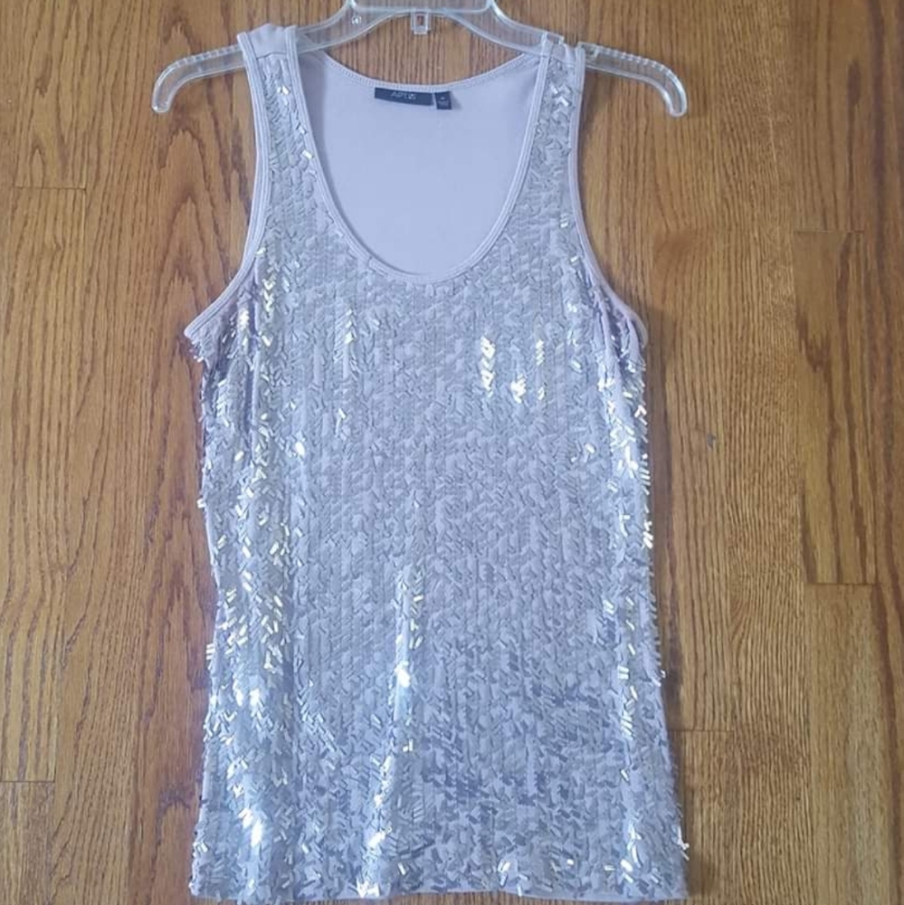 Apt. 9 Pink Sequin Tank Top Shirt